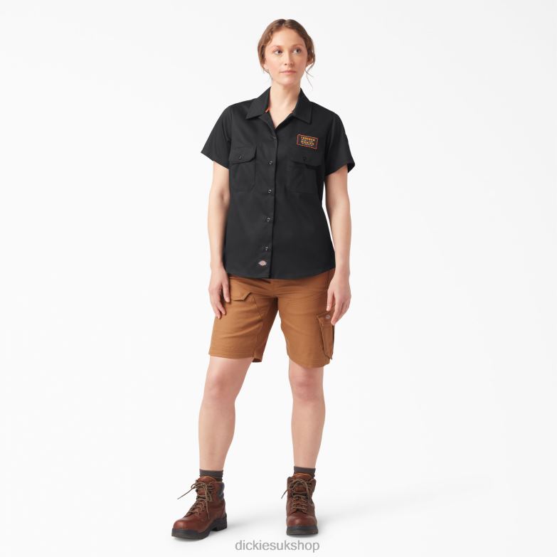 Traeger Ultimate Grilling Shirt Women Dickies Black (BK) 88T842156 Work Apparel
