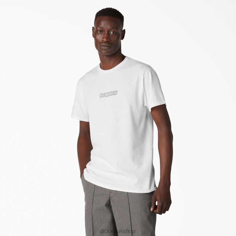 Rose Workwear Graphic T-Shirt Men Dickies White (WH) 88T84956 Work Apparel