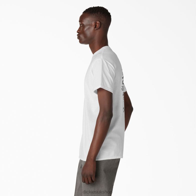 Rose Workwear Graphic T-Shirt Men Dickies White (WH) 88T84956 Work Apparel