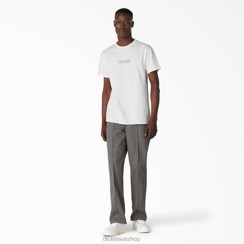 Rose Workwear Graphic T-Shirt Men Dickies White (WH) 88T84956 Work Apparel