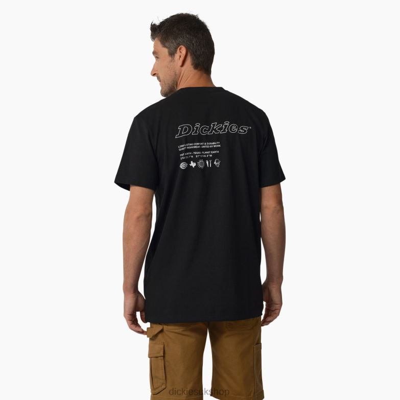 United By Work Graphic T-Shirt Men Dickies Black (B25) 88T84880 Work Apparel