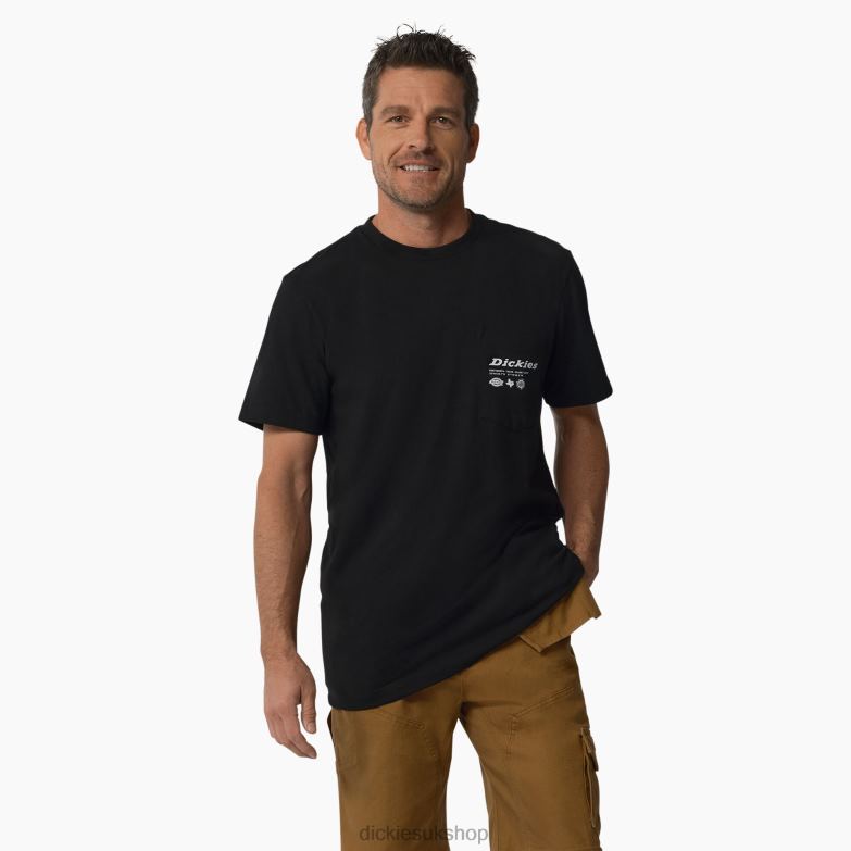 United By Work Graphic T-Shirt Men Dickies Black (B25) 88T84880 Work Apparel