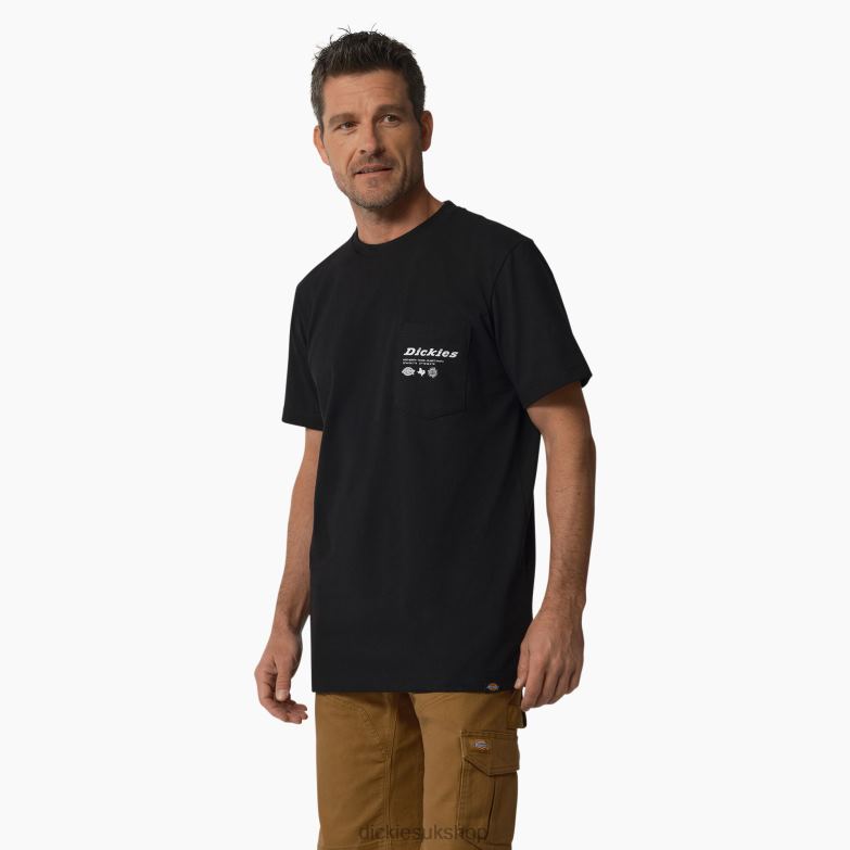 United By Work Graphic T-Shirt Men Dickies Black (B25) 88T84880 Work Apparel