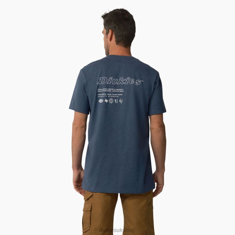 United By Work Graphic T-Shirt Men Dickies Denim Blue (D25) 88T84881 Work Apparel