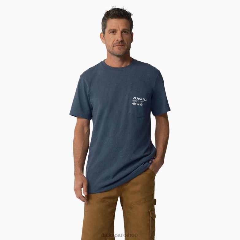 United By Work Graphic T-Shirt Men Dickies Denim Blue (D25) 88T84881 Work Apparel