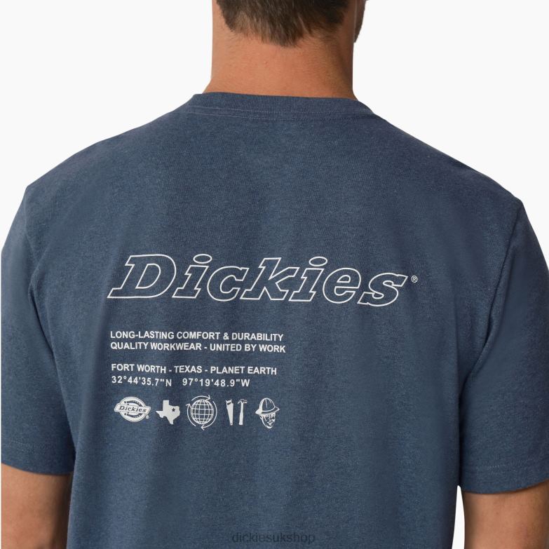 United By Work Graphic T-Shirt Men Dickies Denim Blue (D25) 88T84881 Work Apparel