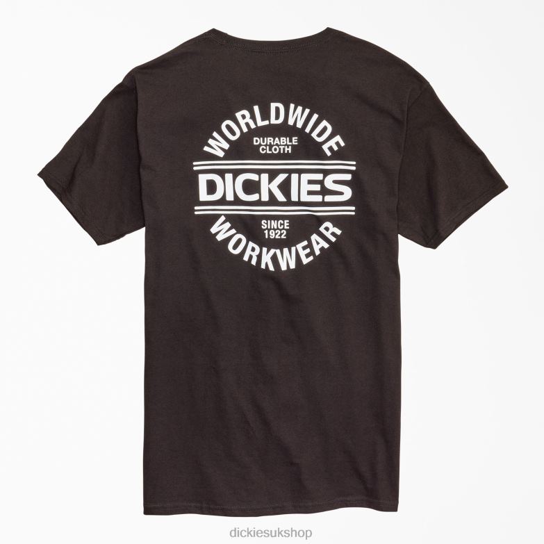 Worldwide Workwear Graphic T-Shirt Men Dickies Black (KBK) 88T84926 Work Apparel
