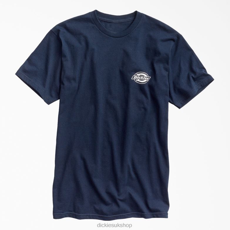 Worldwide Workwear Graphic T-Shirt Men Dickies Dark Navy (DN) 88T84925 Work Apparel