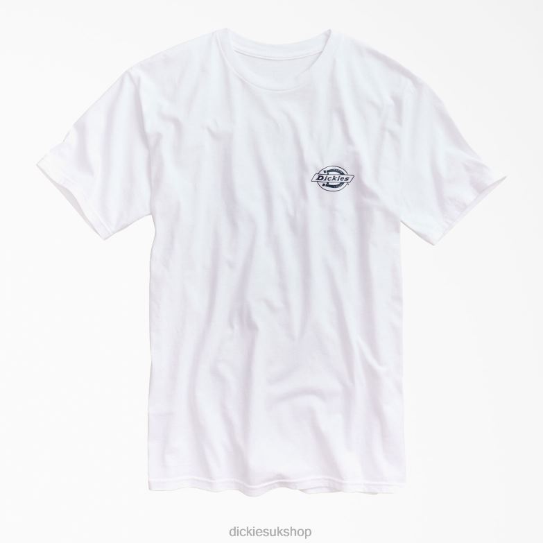 Worldwide Workwear Graphic T-Shirt Men Dickies White (WH) 88T84927 Work Apparel